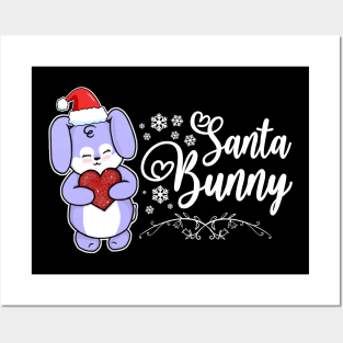 Santa Bunny Posters and Art